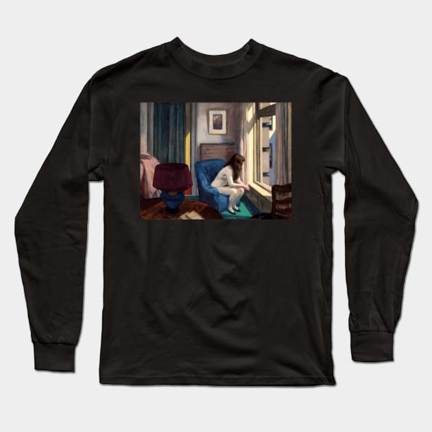 High Resolution Edward Hopper Eleven Am 1926 Long Sleeve T-Shirt by tiokvadrat